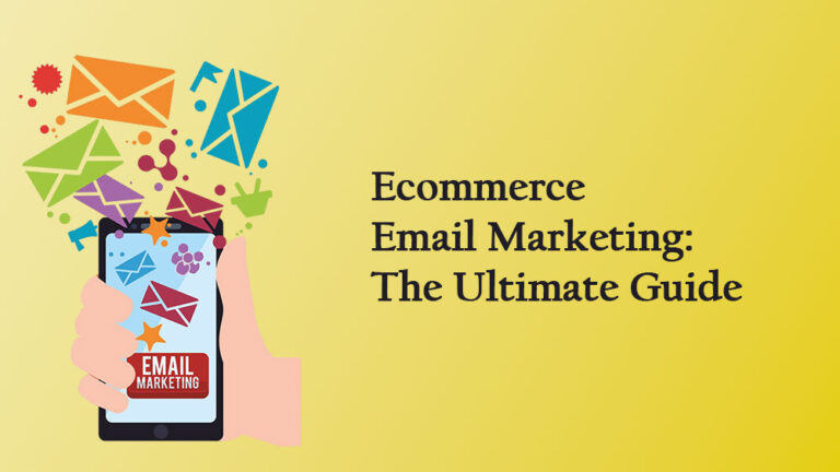 Ecommerce Email Building - image shows a phone with emails coming out of it and a hand holding the phone