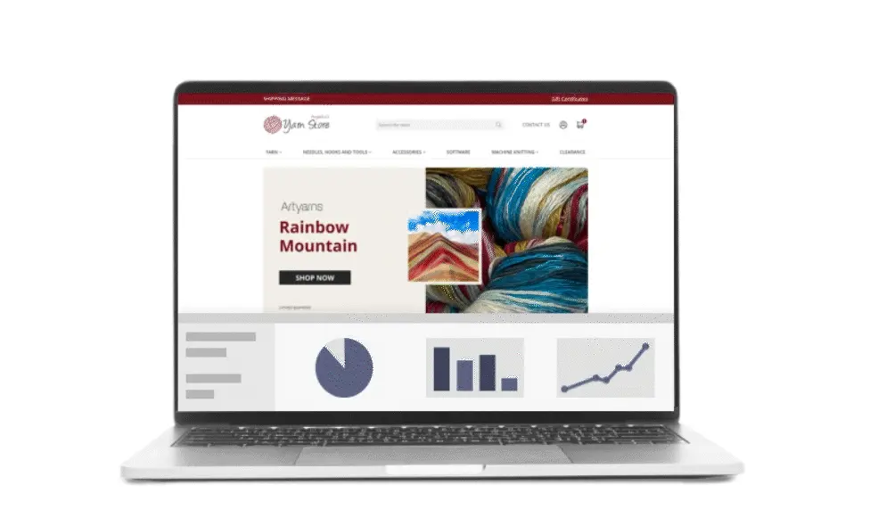 An active gif showing example growth numbers after Redline Minds does a redesign.