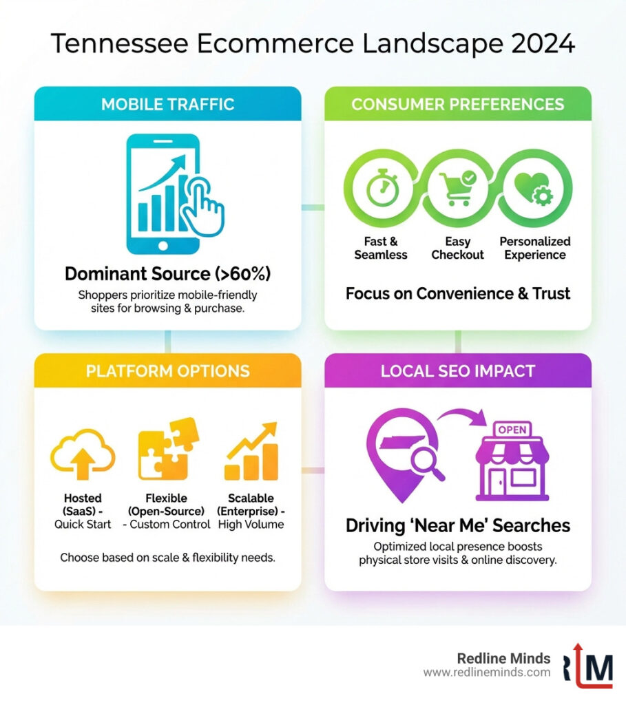 Tennessee ecommerce landscape 2024: mobile traffic, consumer preferences, platform options, and local SEO impact - Tennessee
