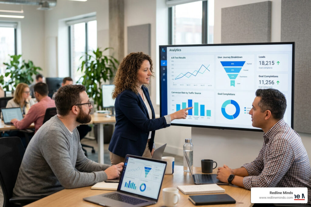 CRO integration workflow showing how analytics, testing, and CRM platforms sync data