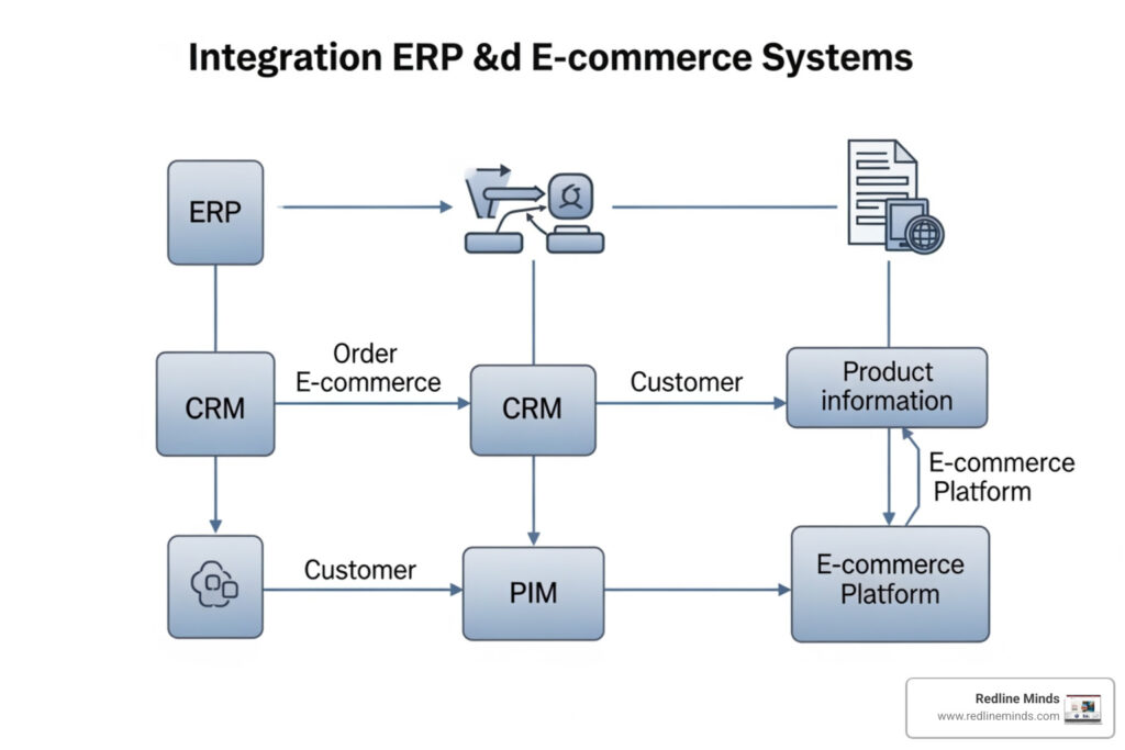 ERP and ecommerce integration architecture diagram