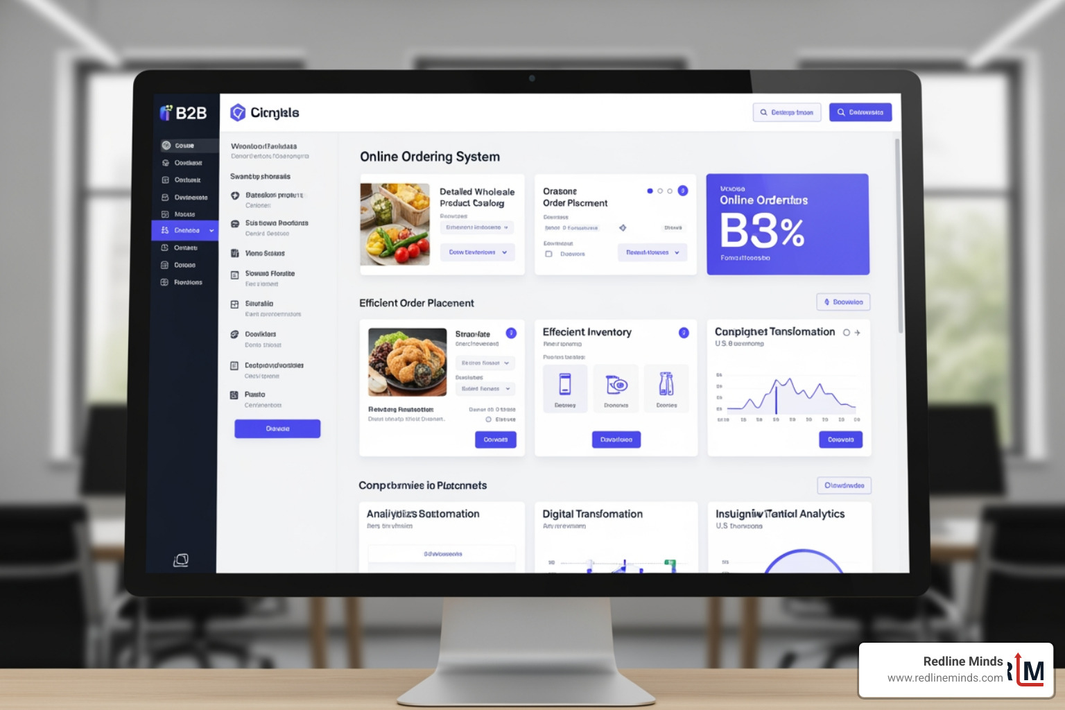 B2B online ordering system dashboard wholesale digital transformation - B2B online ordering system